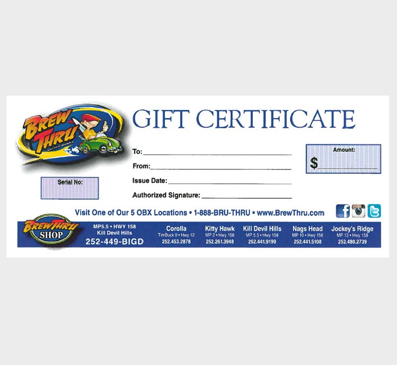 Gift Certificate - For In-Store Use image 0
