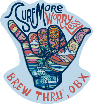 Tropical Shaka Sticker